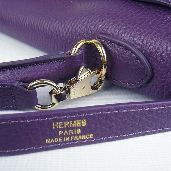 7A Replica Hermes Kelly 32cm Togo Leather Bag Purple 6108